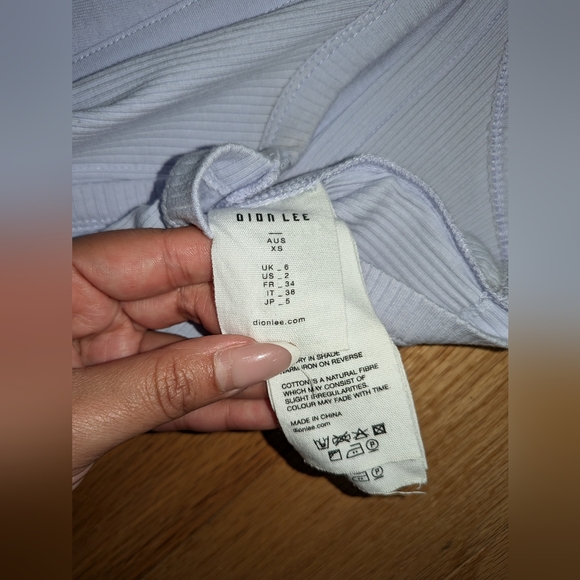16. NWOT DION LEE JERSEY RIB CORSET TANK IN AMYTHEST - Picture 8 of 8